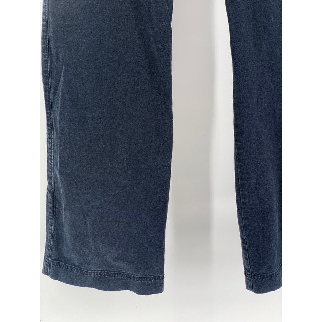 DOCKERS Women's Navy Solid Ideal Fit Wide-Leg Pants SZ 10