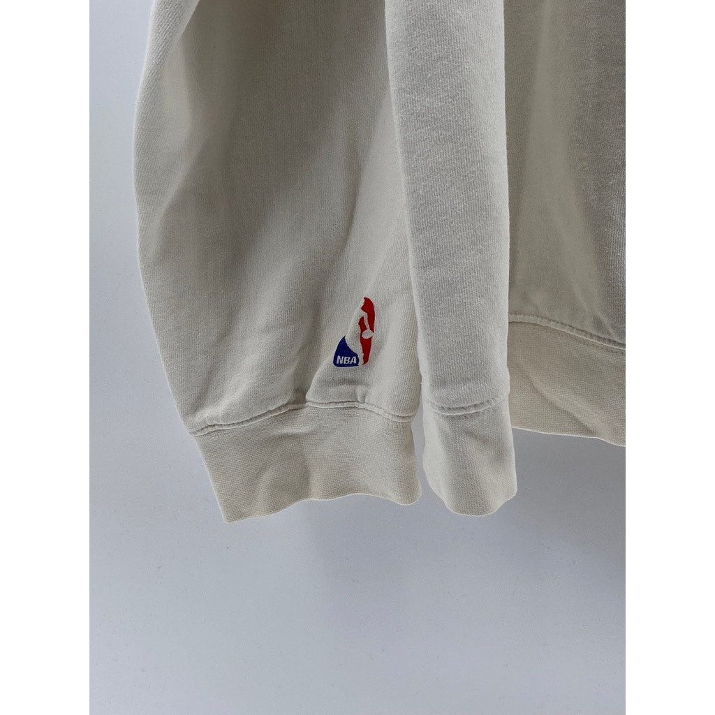 MITCHELL & NESS Men's Beige-Black Brooklyn Nets Basketball Sweatshirt SZ XL