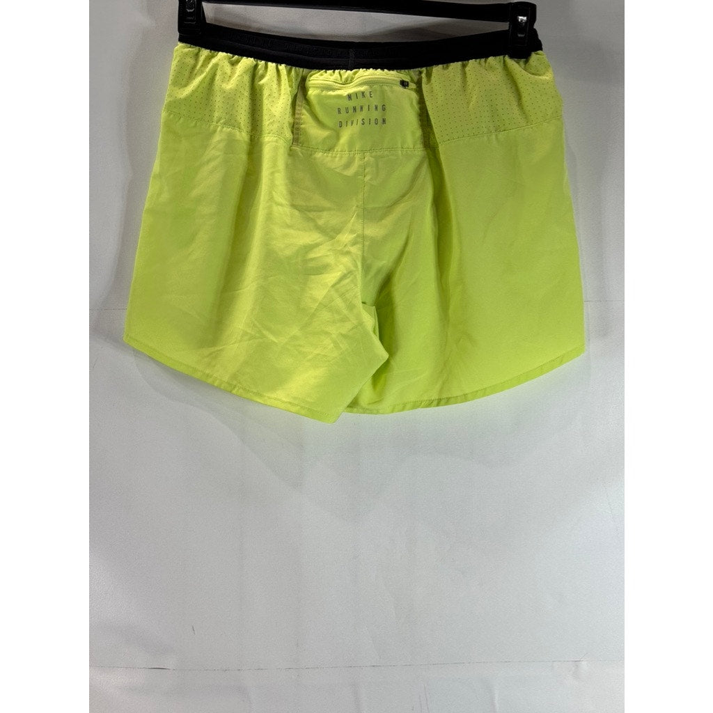 NIKE Men's Lime Yellow Dri-Fit Flex Stride Run Division 5" Shorts SZ XL