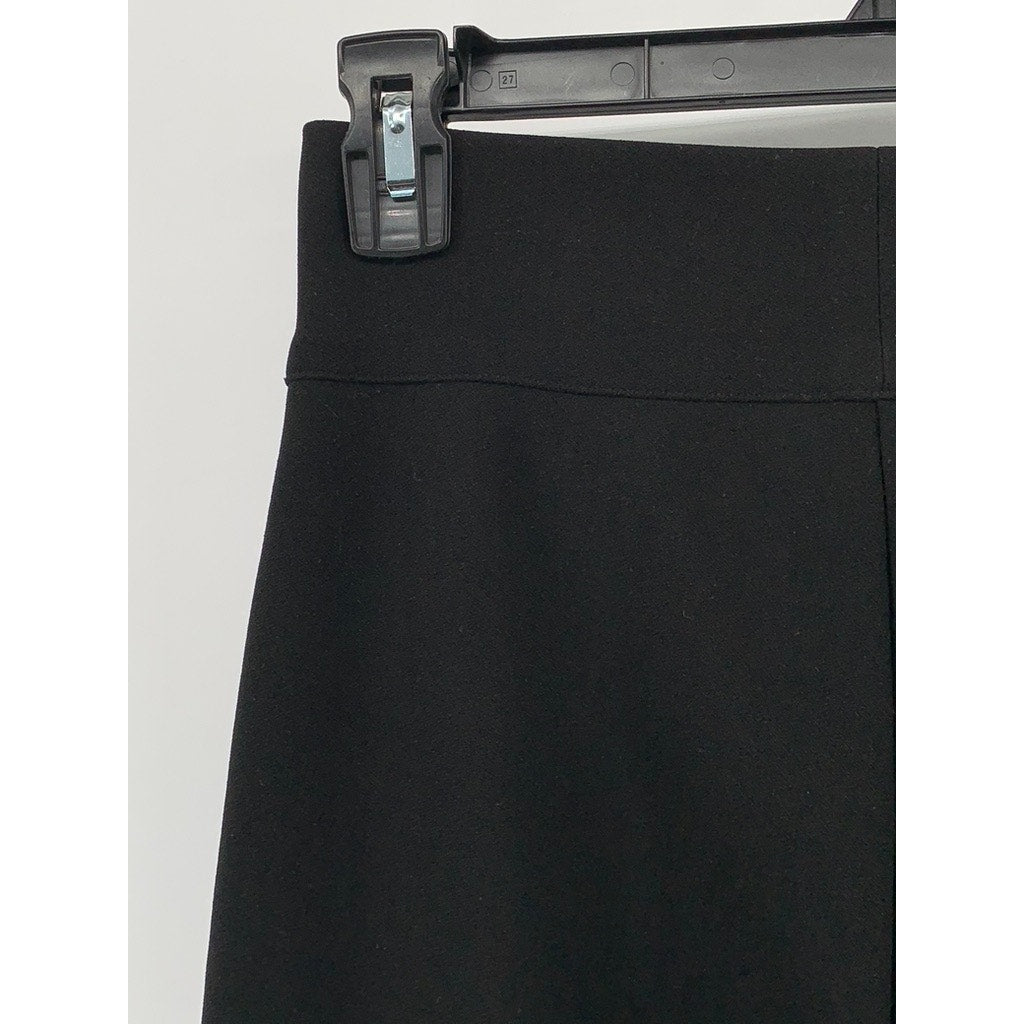 MEYOUR Women's Black Solid Stripe Wide-Leg Pull-On Pants SZ S