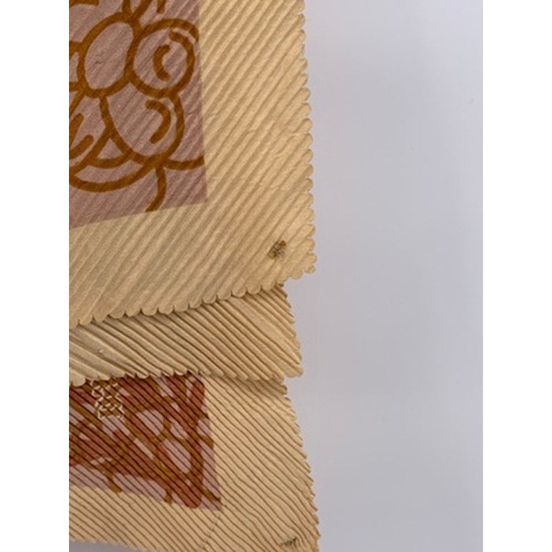 UNBRANDED Women's Tan Floral Textured Scarf