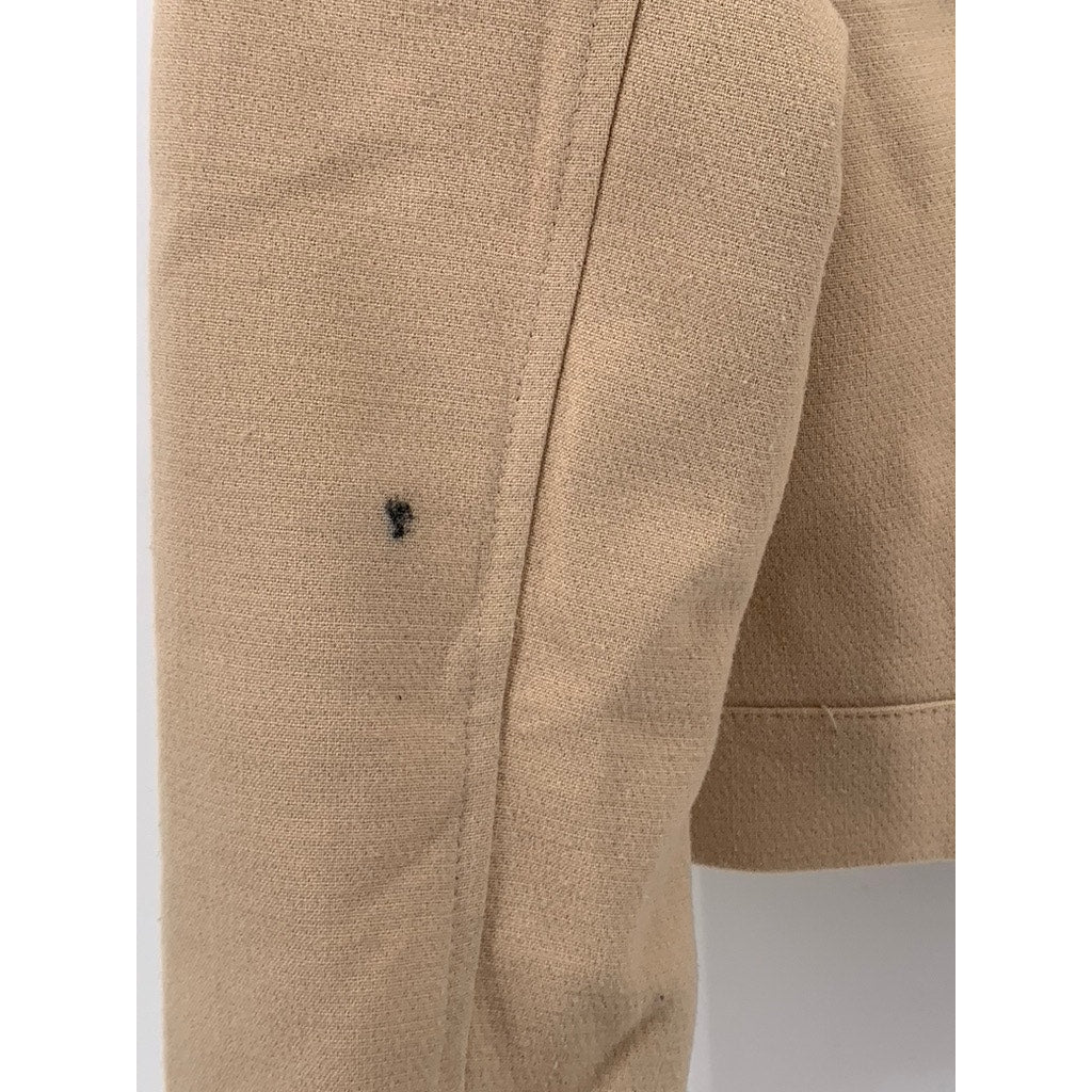 FOREVEVER 21 Women's Tan Button-Up Long Sleeve Cropped Jacket SZ S