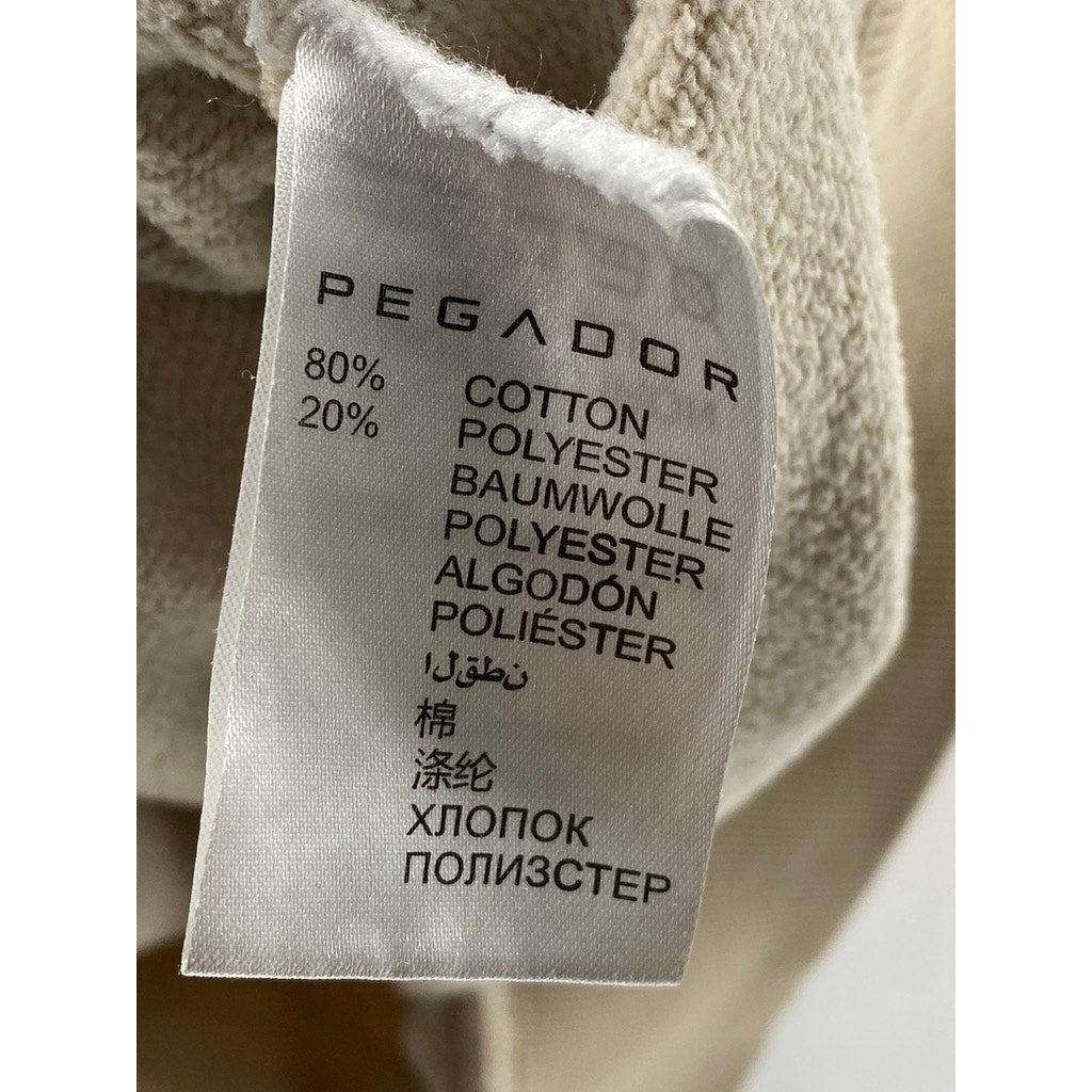 PEGADOR Men’s Tan Oversized Long Sleeve Pullover Casual Hoodie SZ L