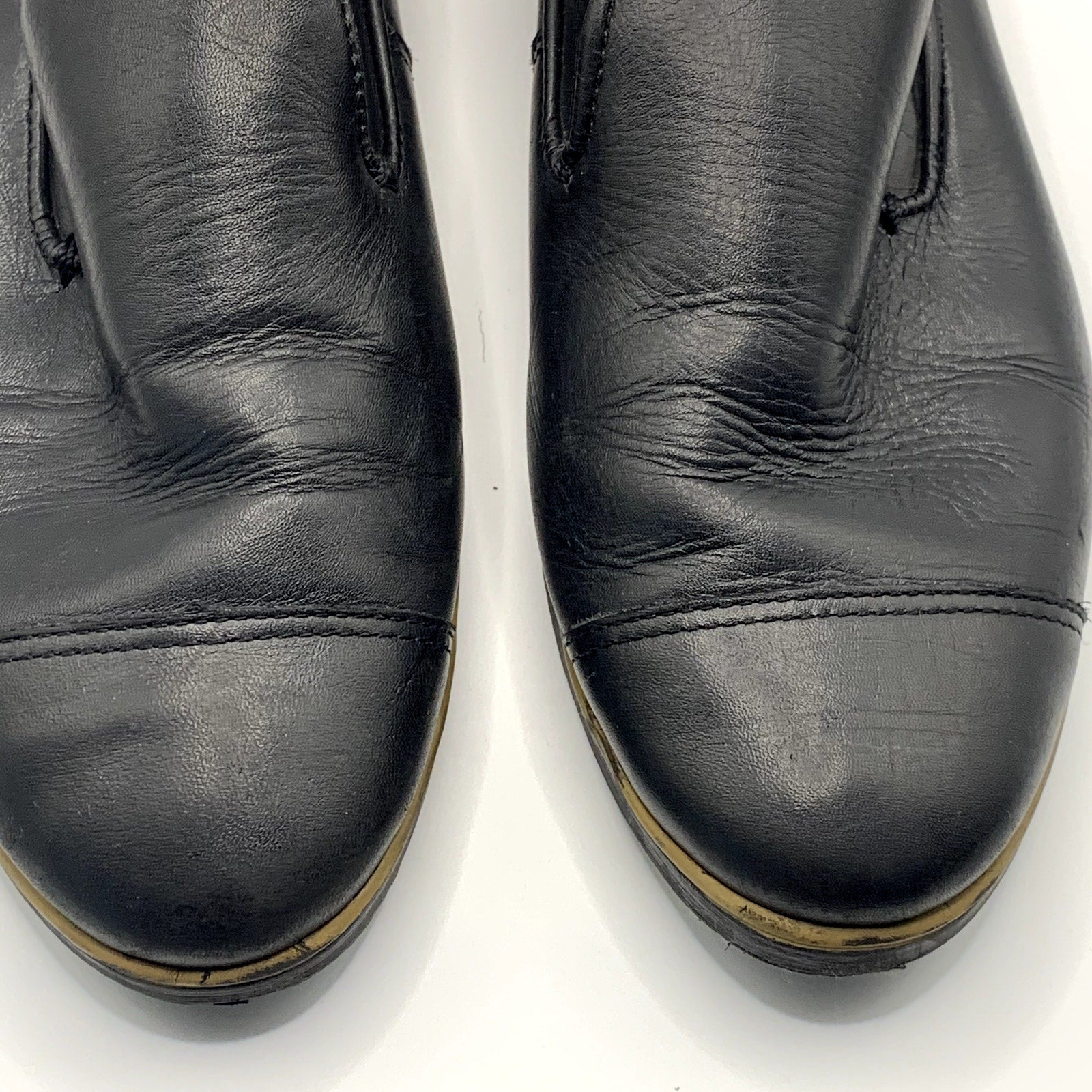 CHELSEA CREW Black Label Women's Black Round-Toe slip-On Shoes SZ 6