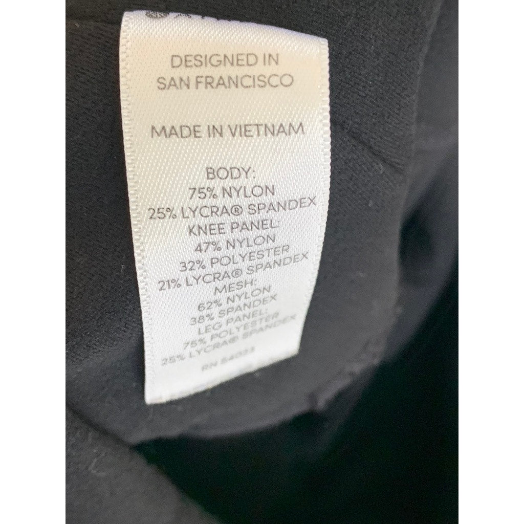ATHLETA Women's Black/Cream Colorblock Salutation Pull-On Leggings SZ 2XS