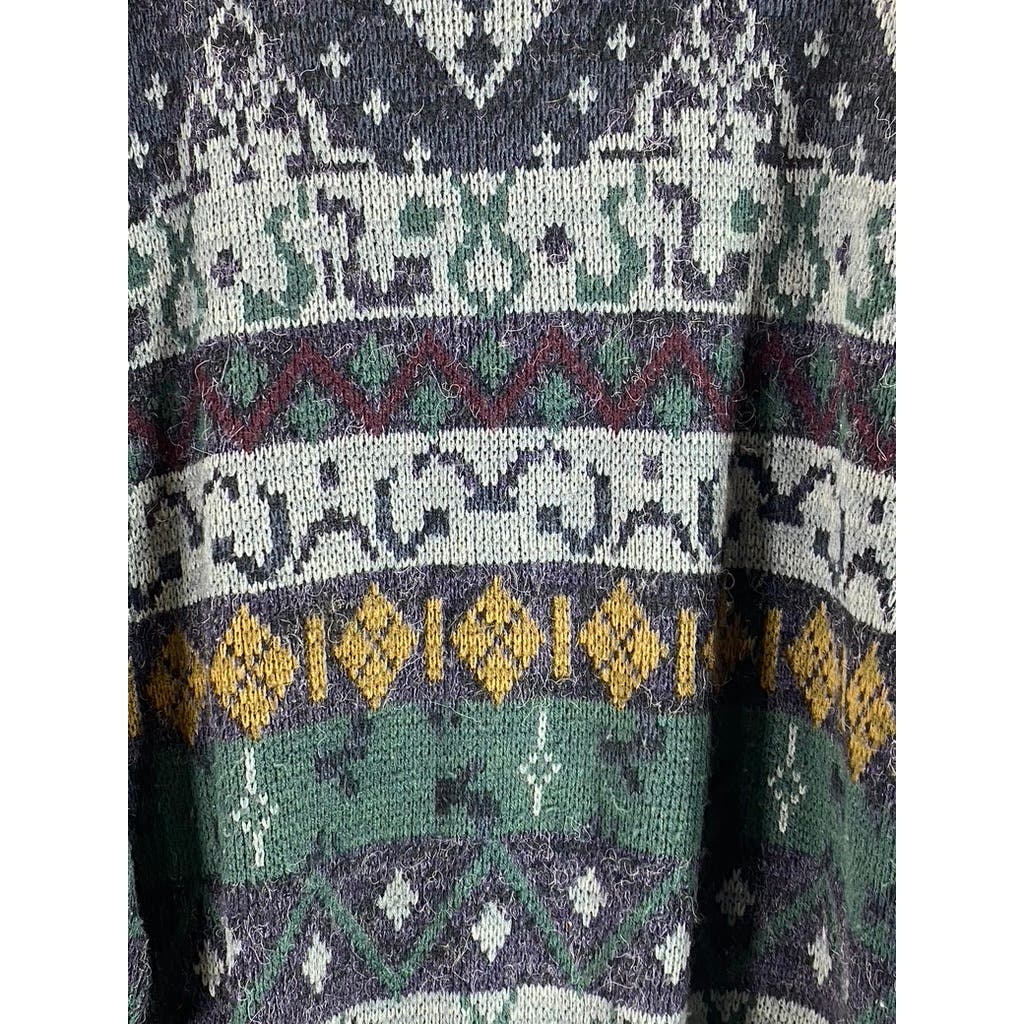 THE MEN'S STORE At Sears Men's Multi Printed Vintage Crewneck Knit Sweater SZ L