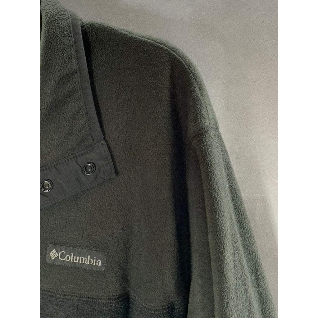 COLUMBIA Men's Gray Steen Mountain Fleece Half-Snap Pullover Sweater SZ 2XL