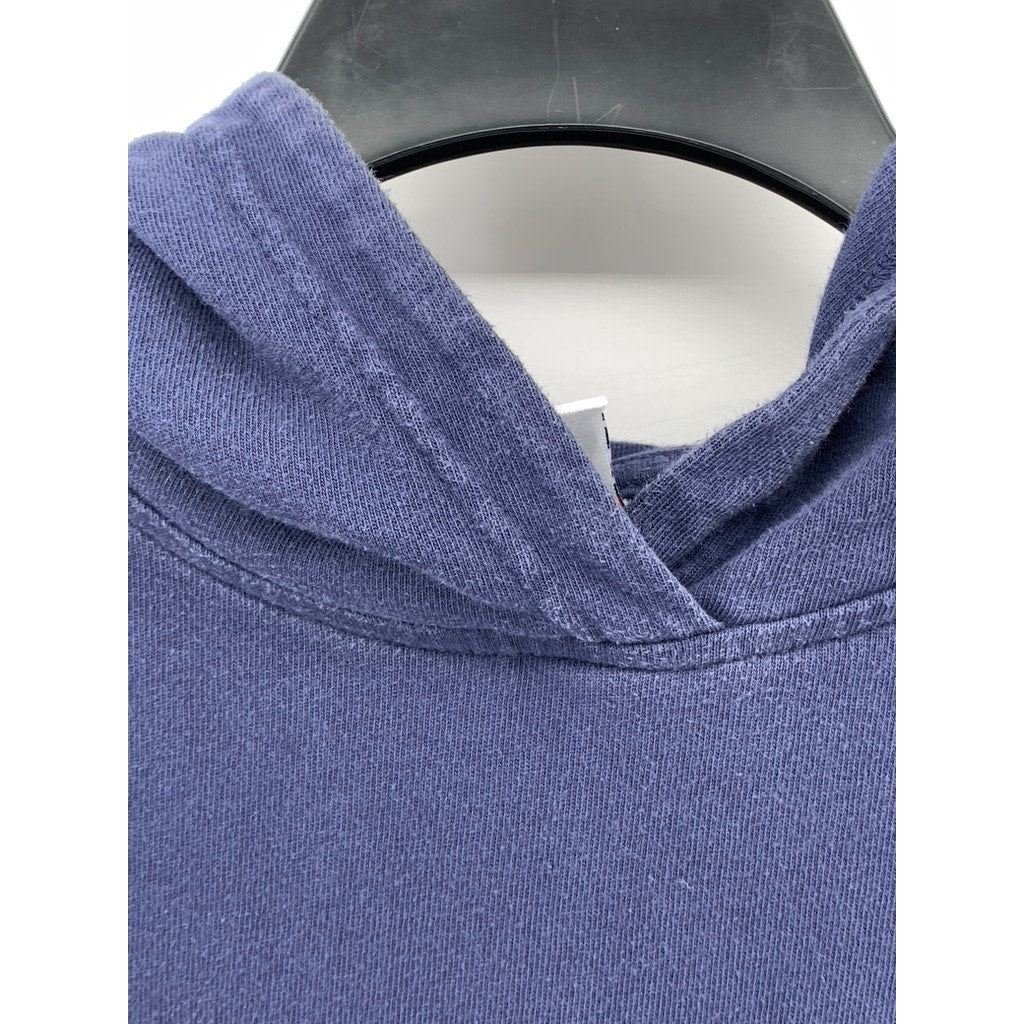 CHAMPION Women's Washed Navy Script Logo Hoodie SZ S