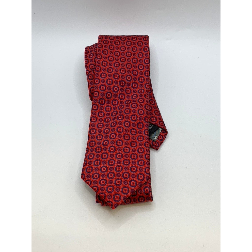 STUDIO-L Men's Red Printed Microfabric Tie SZ OS