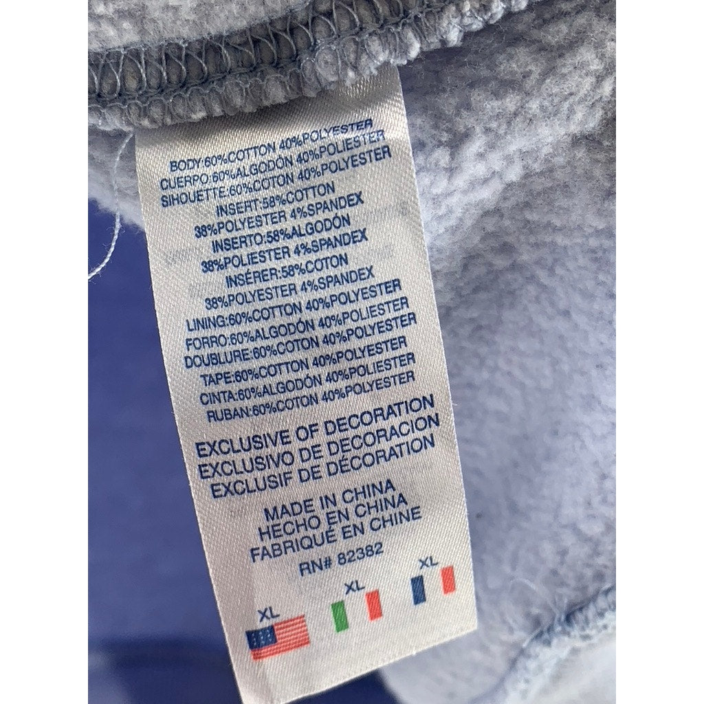 CHAMPION Girls Light Blue-Pink Script Logo Hoodie SZ XL
