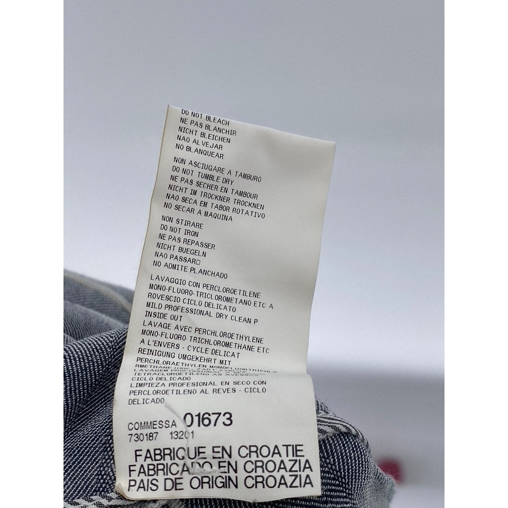 HIGH USE Women's Dark Gray Striped Two-Button Tie-Back Long Sleeve Blazer SZ 30