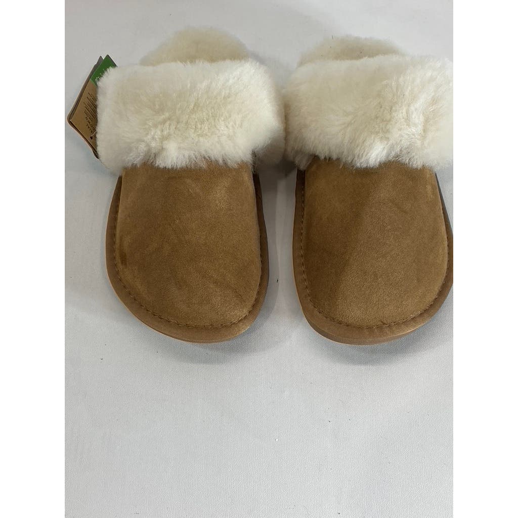 LAMO Women's Chestnut Doubleface Scuff Cirrus Memory Foam Slippers SZ S (5-6)