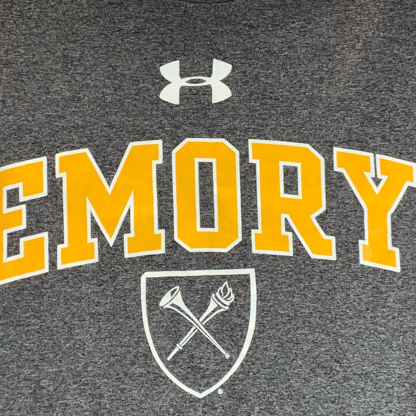 UNDER ARMOUR Men's Gray Emory Eagles Graphic Crewneck Loose T-Shirt SZ XL