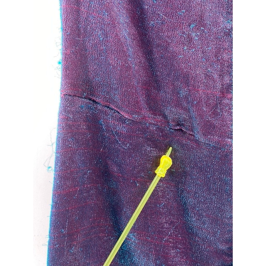 SIES MARJAN Women's Purple-Pink Iridescent Sheer Twist-Front Mini Dress SZ S