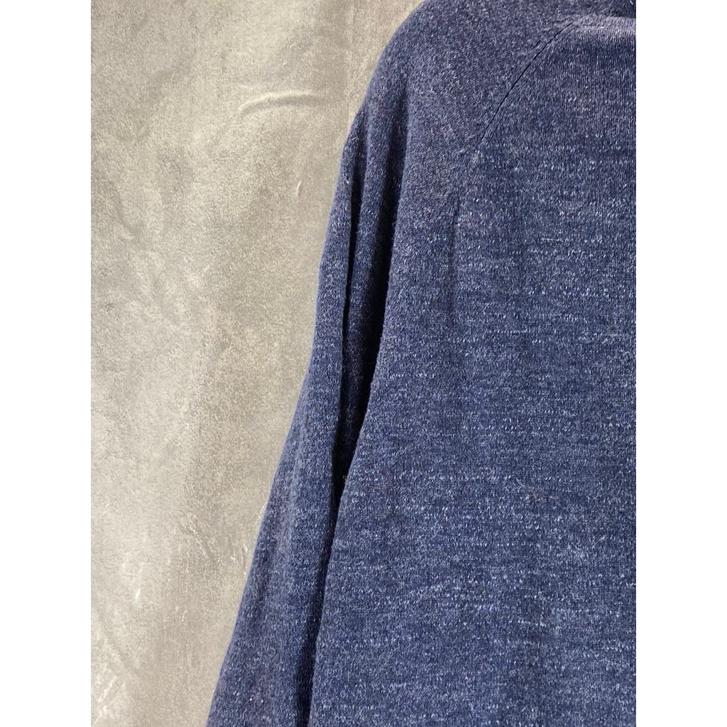 J.CREW Men's Navy Funnel Collar Cotton Zip-Up Sweater SZ L