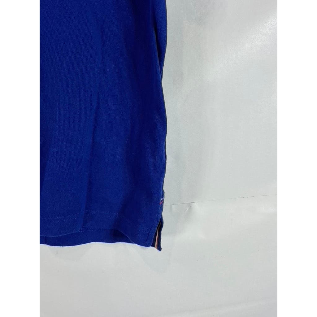 TOMMY HIILFIGER Men's Dark Blue Vintage Stretch Short Sleeve Polo Shirt SZ L