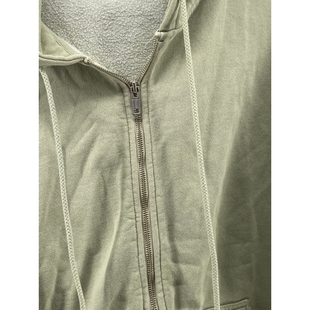 BRANDY MELVILLE Women's Light Green Oversized Long Sleeve Zip-Up Sweater SZ OS