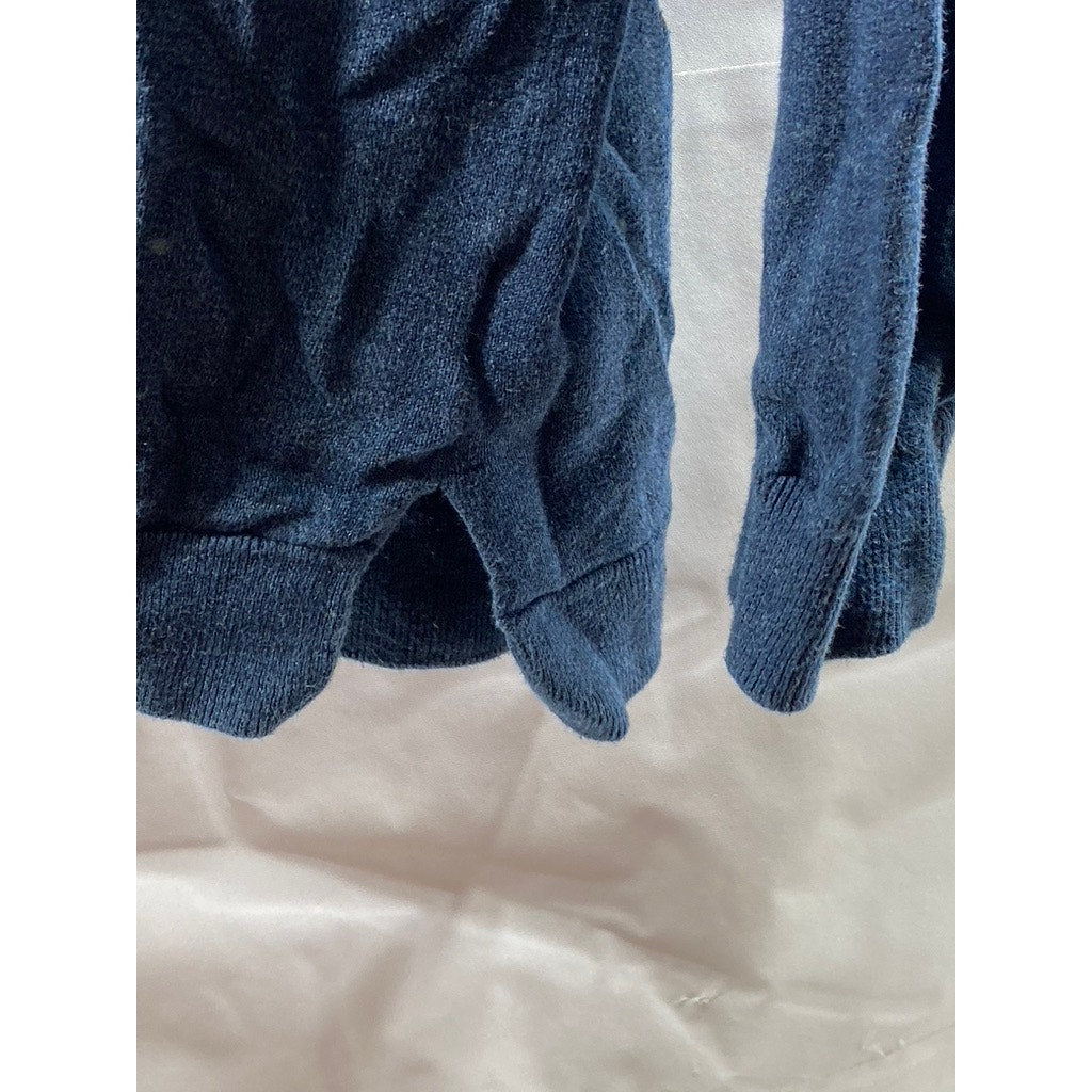 H&M L.O.G.G Men's Navy Long Sleeve Lightweight Hooded Shirt SZ L