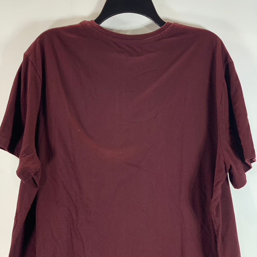 GOODFELLOW & CO Men's Burgundy Crewneck Standard-Fit Lyndale T-Shirt SZ 2XL