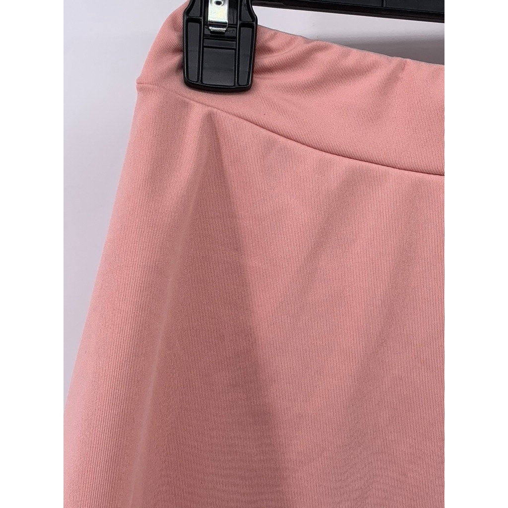 UNBRANDED Women's Light Pink Pull-On Tennis Mini Skirt SZ S