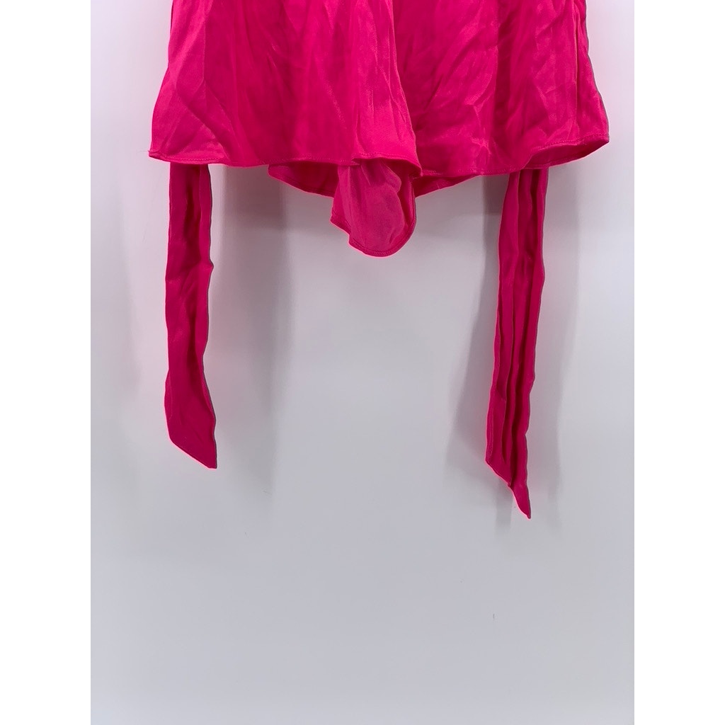 MAEVE By Anthropologie Women's Pink Side-Button Belted High-Rise Shorts SZ 4