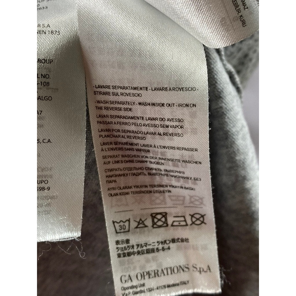 ARMANI EXCHANGE Men's Gray Micro Logo Short Sleeve Polo Shirt SZ L