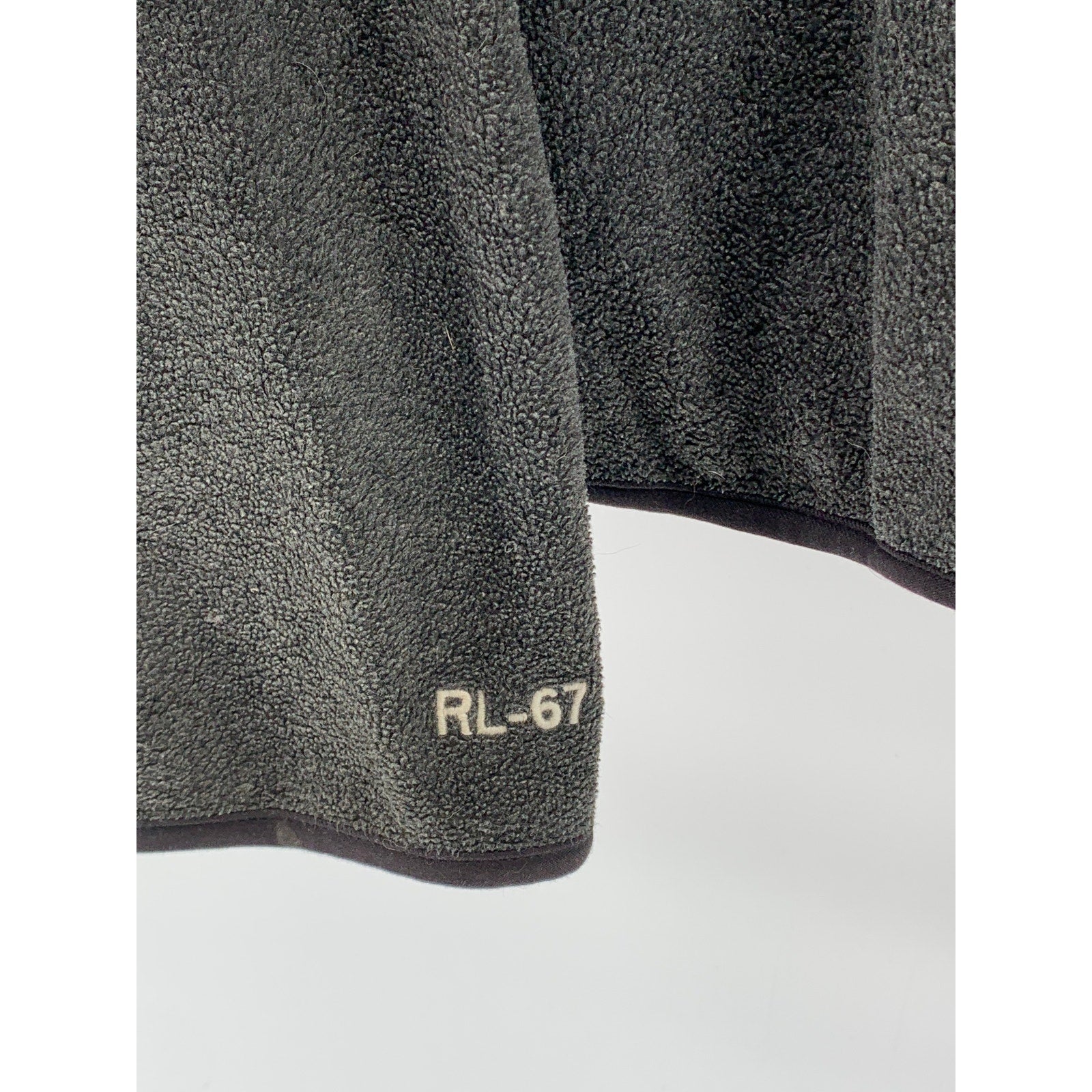 RALPH LAUREN POLO JEANS CO Men's Vintage Gray-Navy Fleece Zip-Up Sweater SZ XL