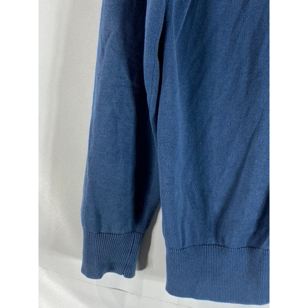 BEN SHERMAN Men's Blue Button-Up V-Neck Long Sleeve Cardigan SZ S