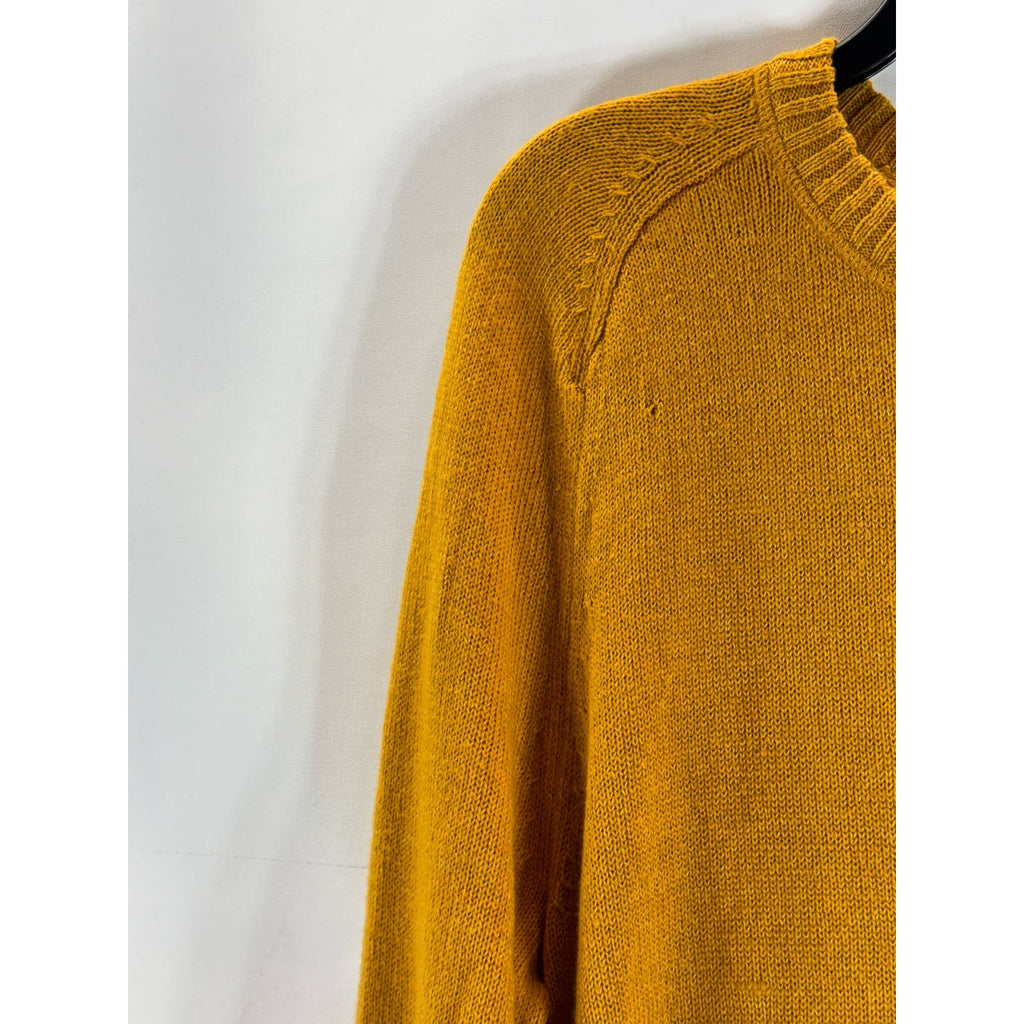 AMERICAN EAGLE OUTFITTERS Men's Dark Yellow Crewneck Pullover Sweater SZ L
