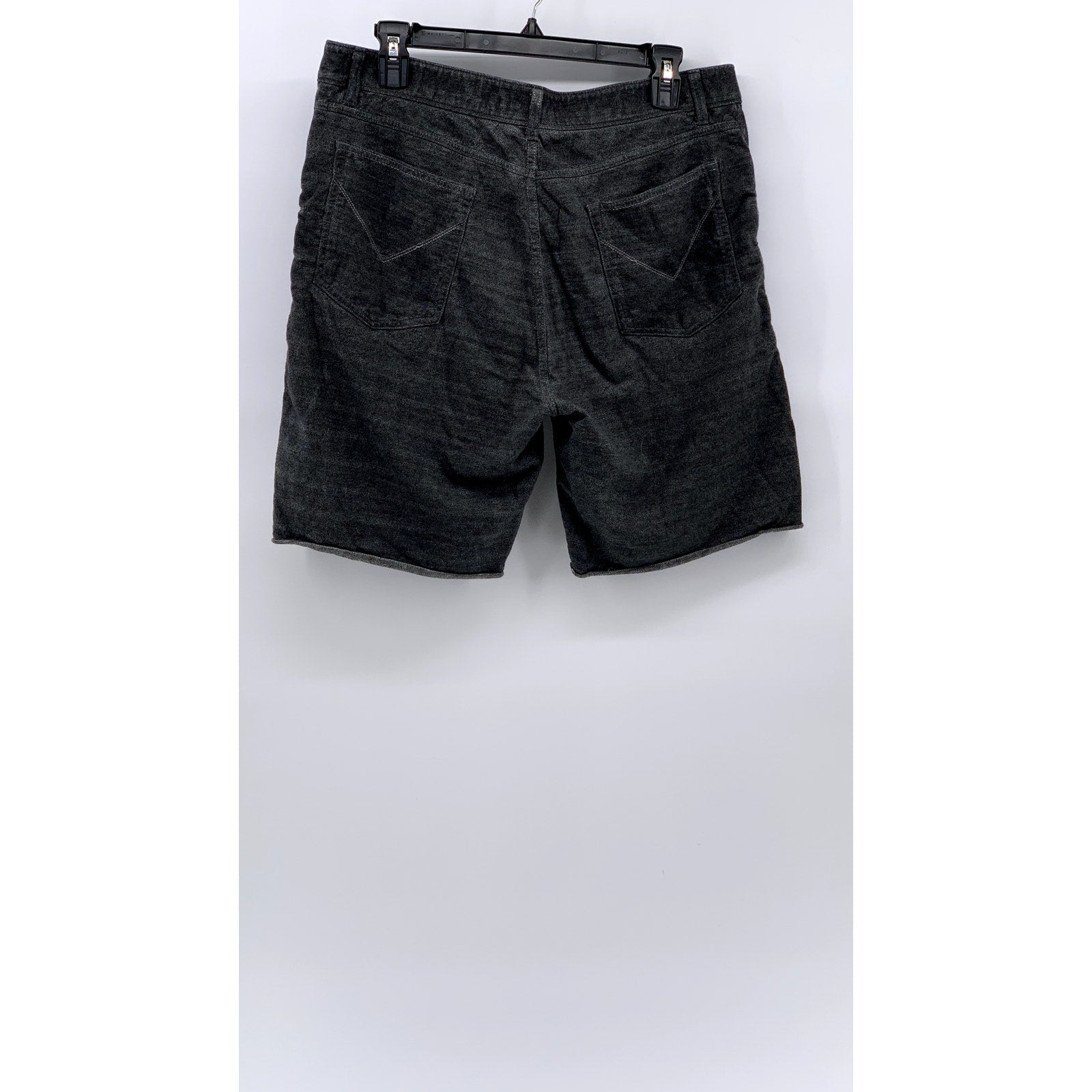 JOHN VARVATOS STAR USA Men's Washed Black Denim Straight Fit Cut-Off Shorts SZ M
