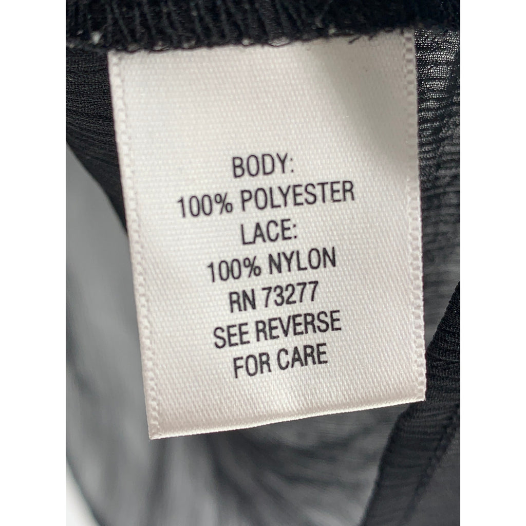 PRINCESS VERA WANG Women's Black Sheer Long Sleeve Scoop-Neck Top SZ M