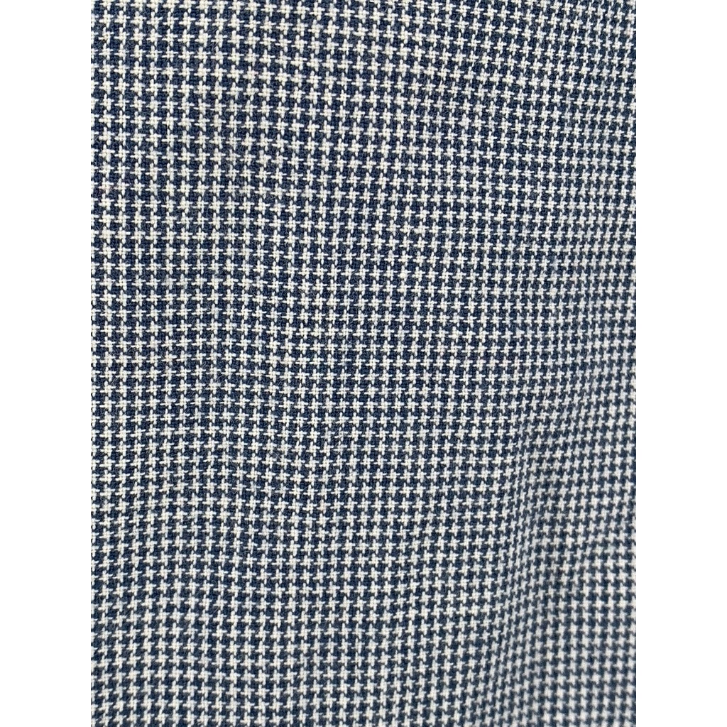 COWGIRL HARDWARE Women's Blue Houndstooth Long Sleeve Button-Up Top SZ M