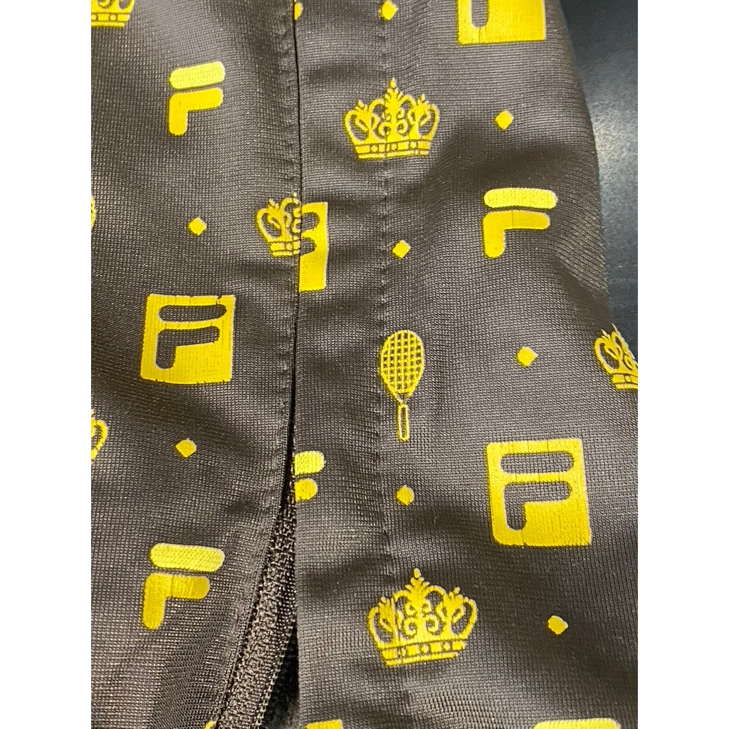 FILA For Urban Outfitters Men's Brown/Gold Monogram Zipper-Cuff Track Pants SZ S