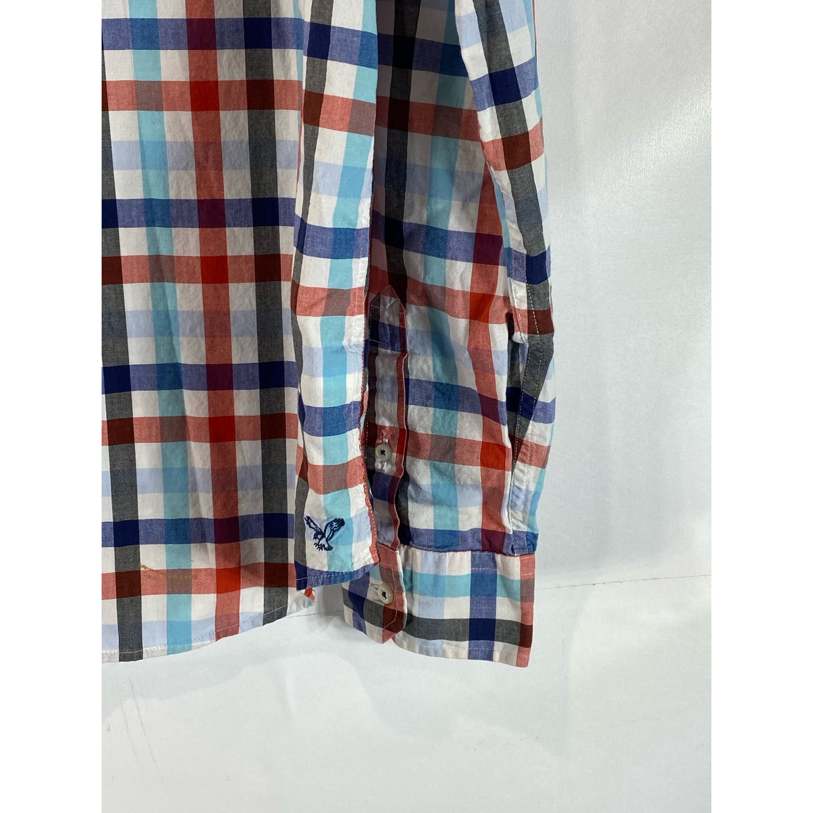 AMERICAN EAGLE Men's Multicolor Prep-Fit Button-Up Long Sleeve Shirt SZ L