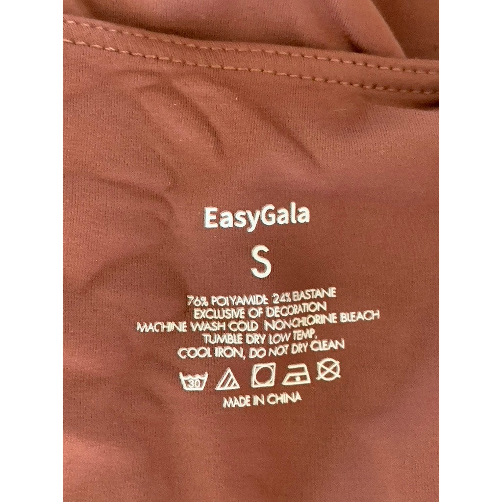 EASYGALA Women's Dark Brown Scoop-Neck Tank Top SZ S