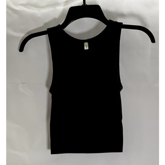 ARITZIA SUNDAY BEST Women's Black Slim Fit Little Ribbed Tank Top SZ XS