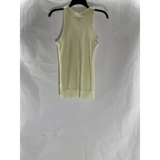 BANANA REPUBLIC Women's Cream Knit Scoop-Neck Sweater Tank Top SZ S