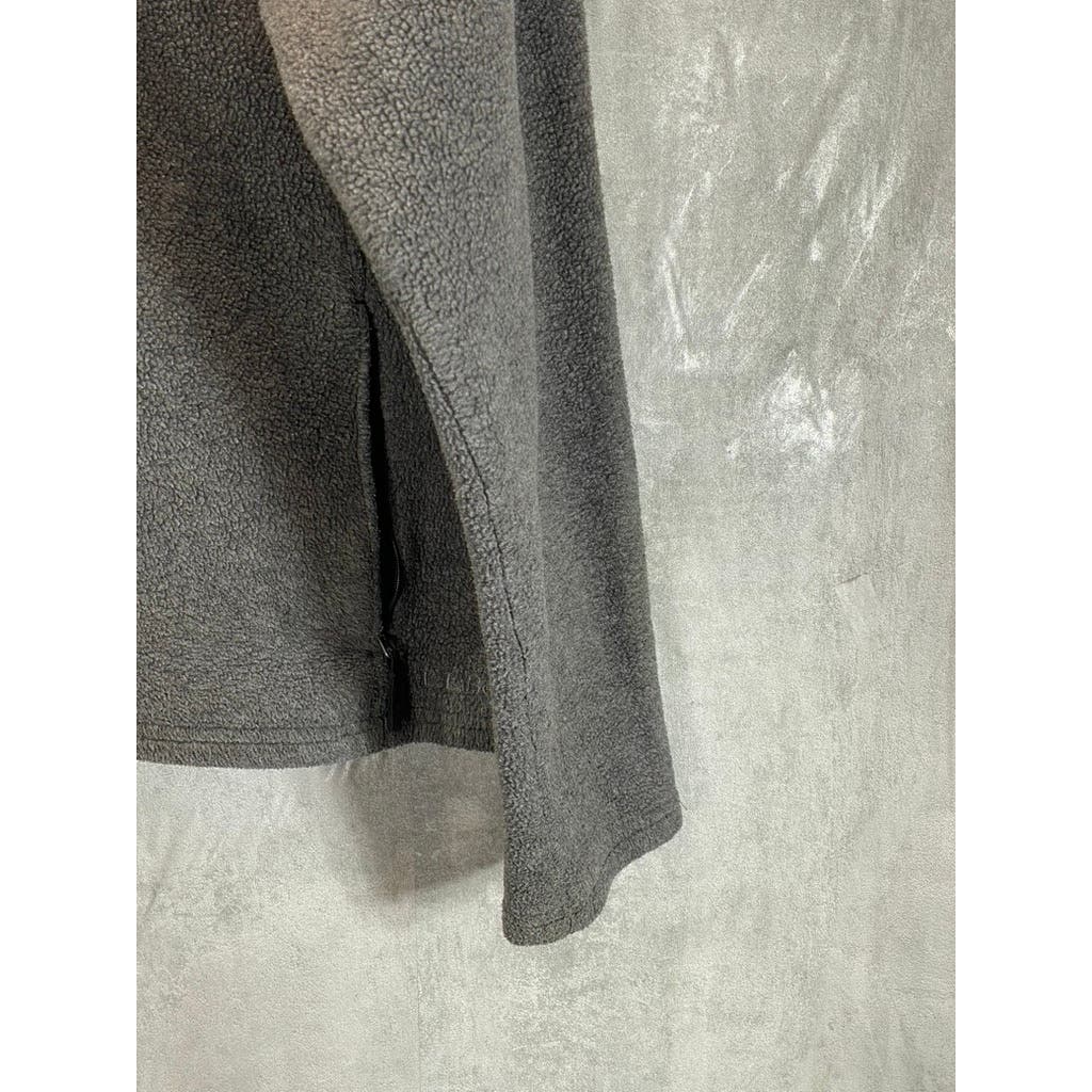 L.L. BEAN Men's Gray Polartec Regular-Fit Zip-Up Stand Collar Sweater SZ M