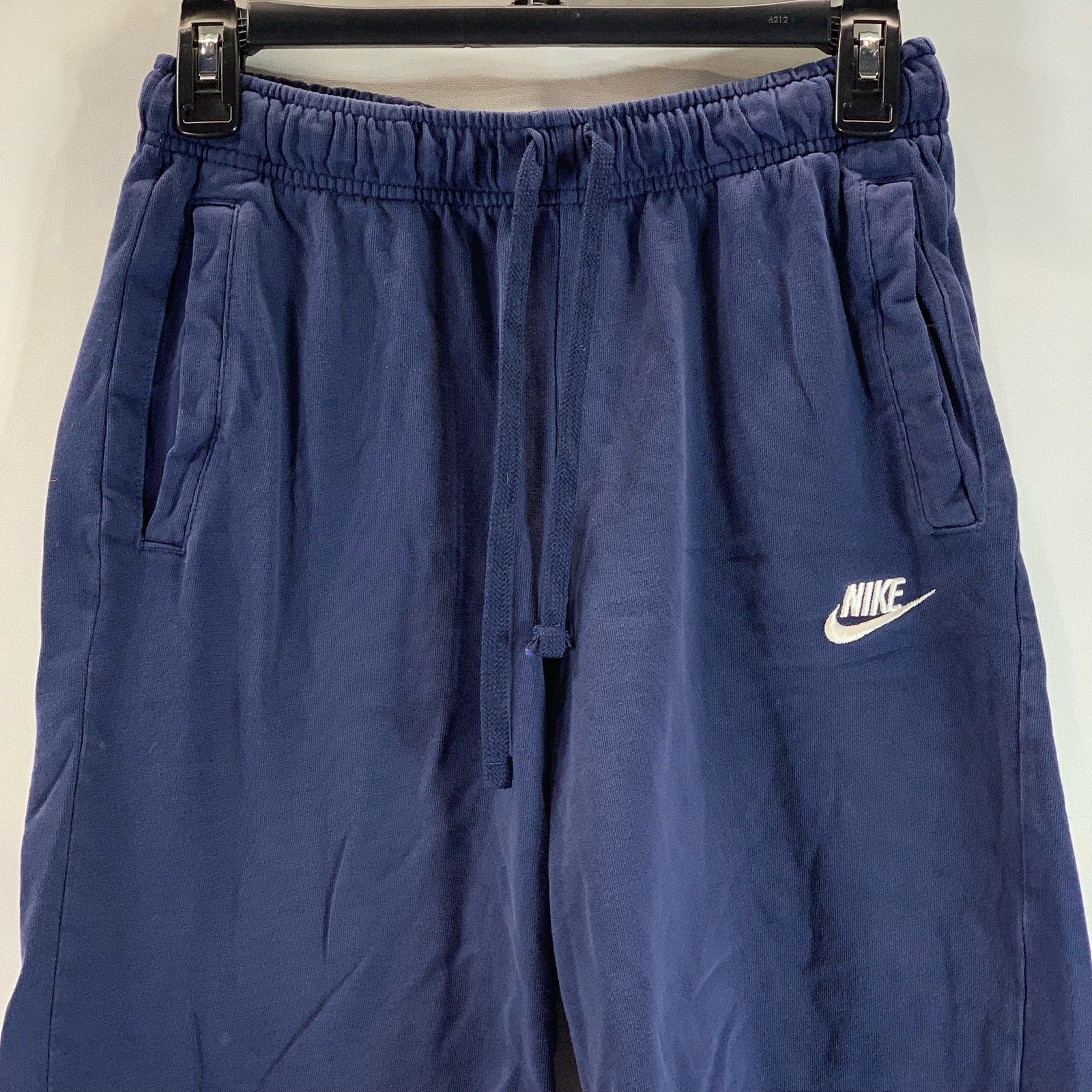 NIKE Men's Navy Drawstring Club Knit Pull-On Shorts SZ S