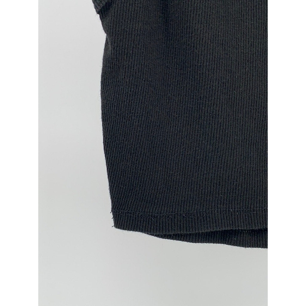 ZARA Women's Black Ribbed Cropped Tank Top SZ S