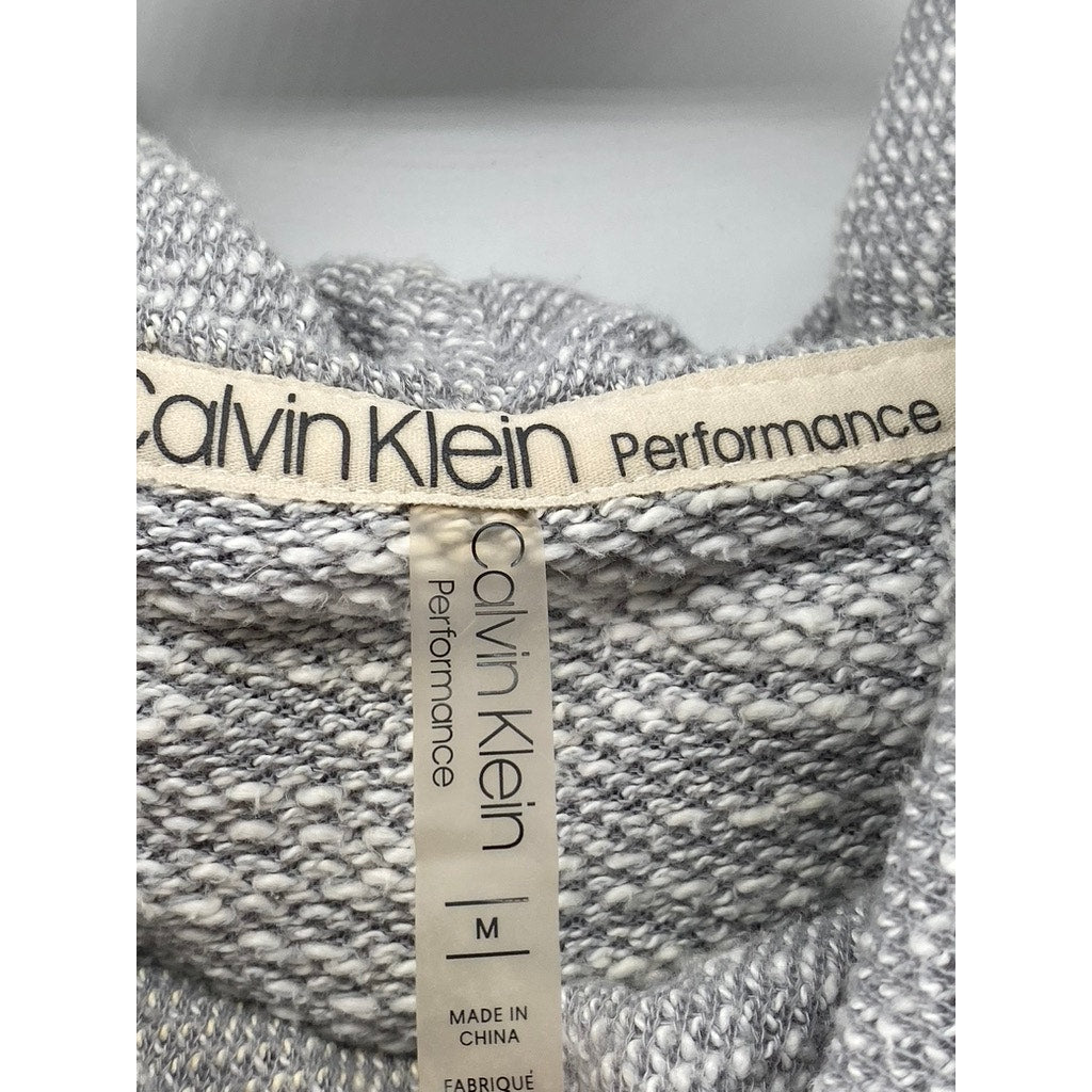 CALVIN KLEIN Women's Gray Cowl-Neck Tulip-Hem Long Sleeve Knit Sweater SZ M