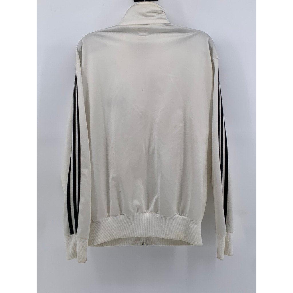 ADIDAS Men's Vintage 90's White-Black Tri-Stripe Adi Firebird Track Jacket SZ M
