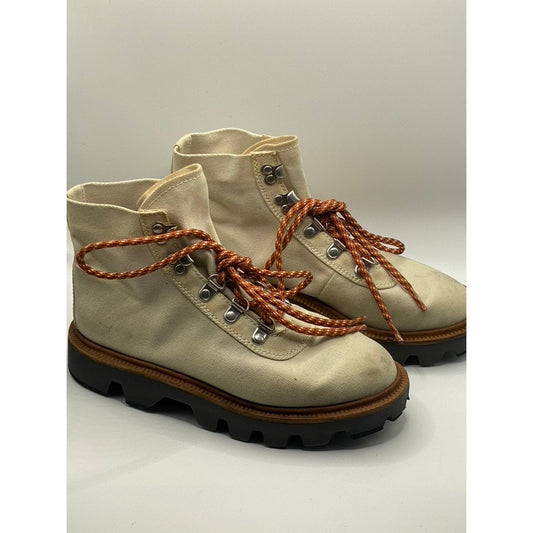 RAG & BONE Men's Beige-Brown Lace-Up Ankle Lug-Sole Boots SZ 8