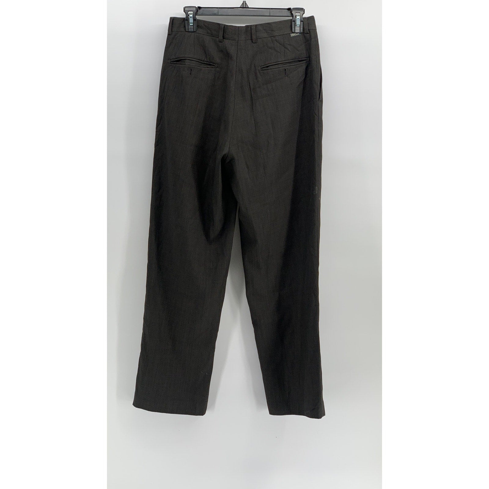 SINACOVA Men's Brown Solid Straight-Leg Regular-Fit Dress Pants SZ 30