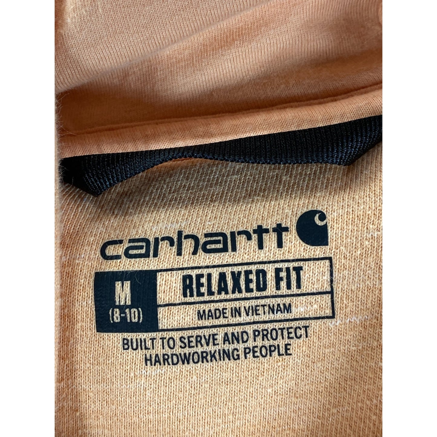 CARHARTT Women's Peach Solid Relaxed-Fit Midweight Pullover Hoodie SZ M