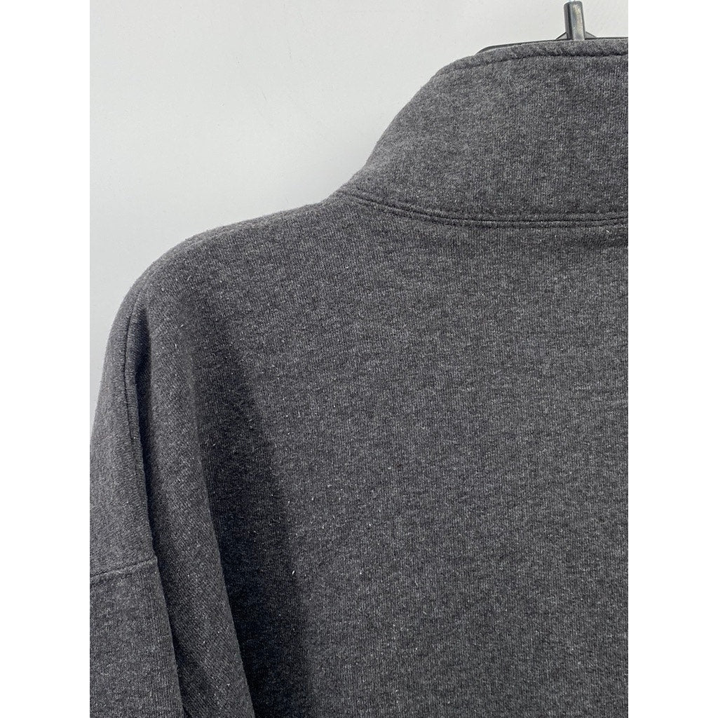 CHAMPION Men's Charcoal Eco Fleece Duke Law Half-Zip Pullover Sweater SZ XL