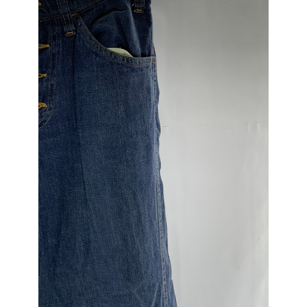 LEVI’S Women’s Vintage Dark Blue Button-Up Denim Bootcut Jean SZ 30x34