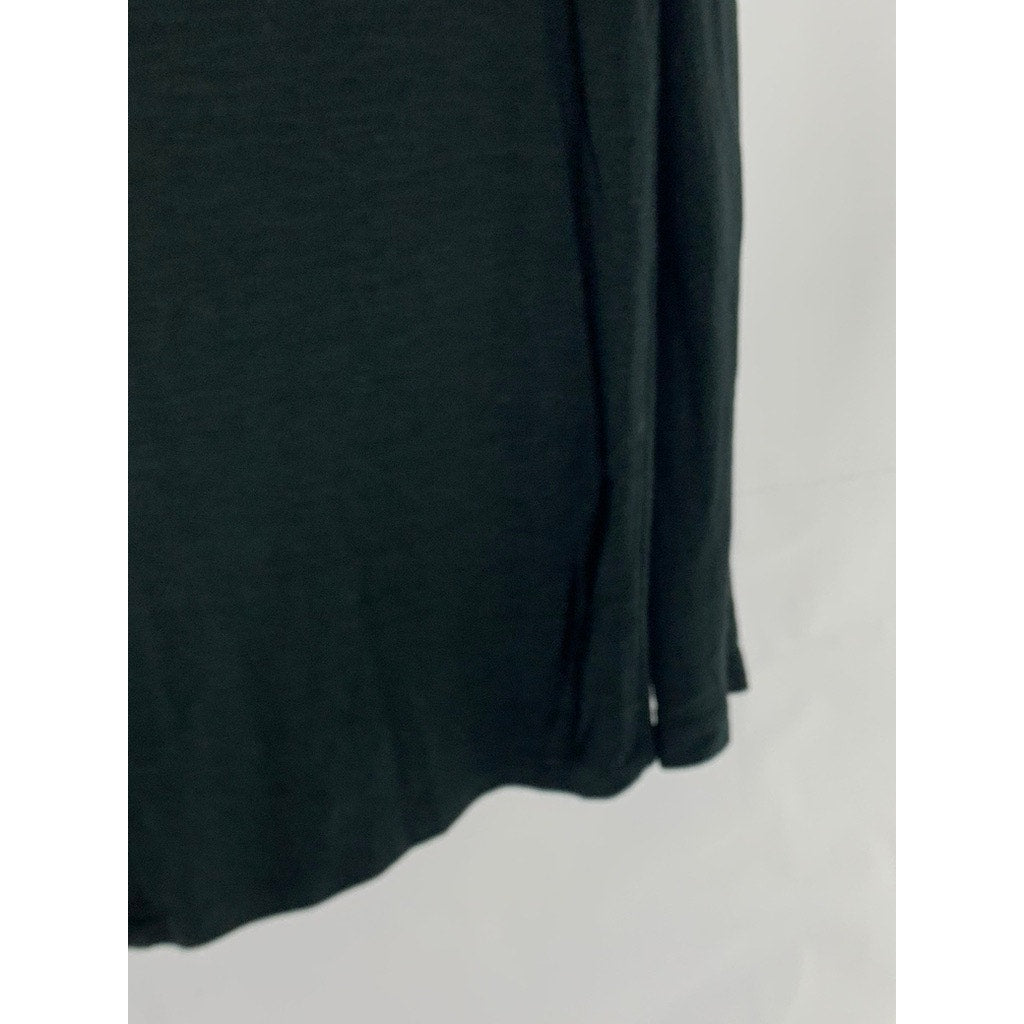 GAP Women's Black Solid Crewneck Long Sleeve Casual Top SZ S