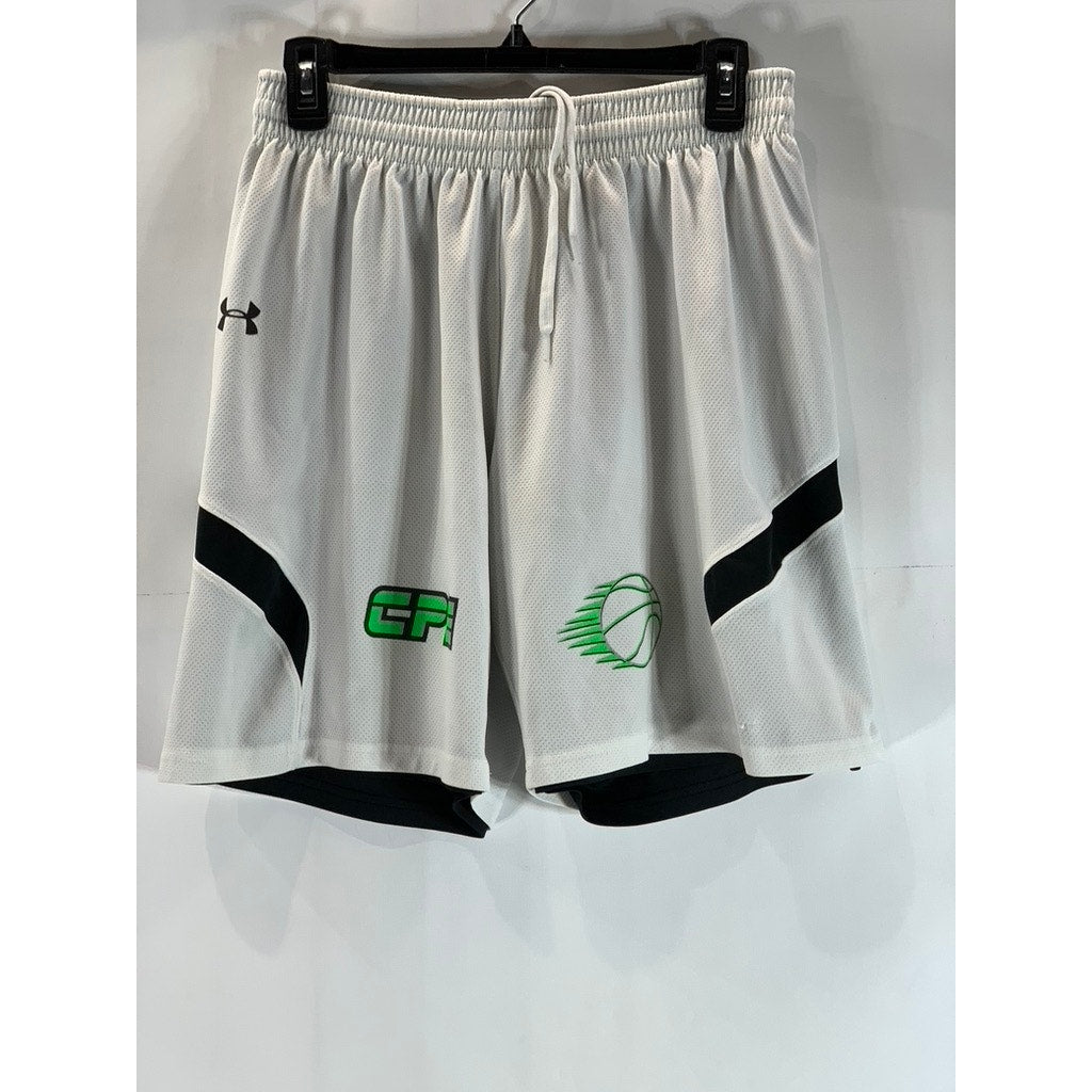 UNDER ARMOUR Youth Black/White Reversible Pull-On Shorts SZ Y/L