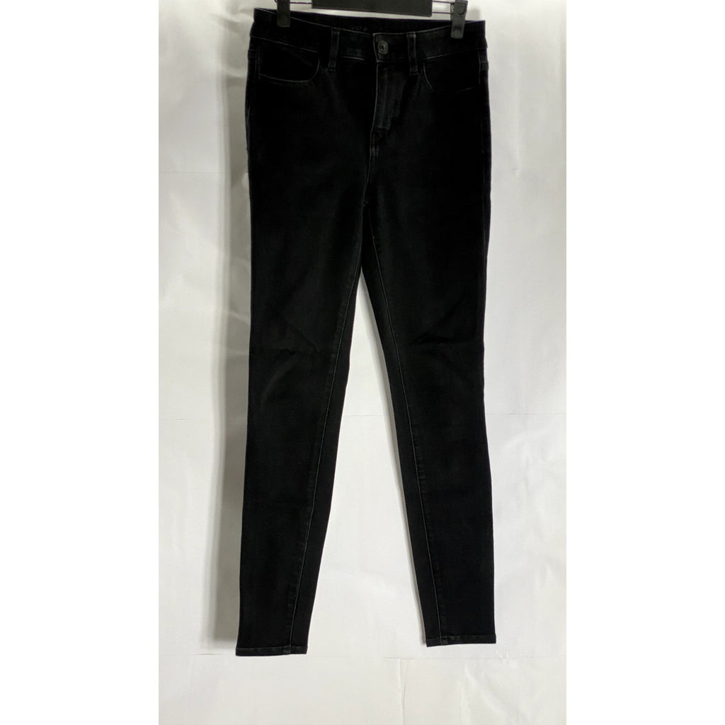 AMERICAN EAGLE Women's Black Solid The Dream Denim Skinny High-Waist Jean SZ 4